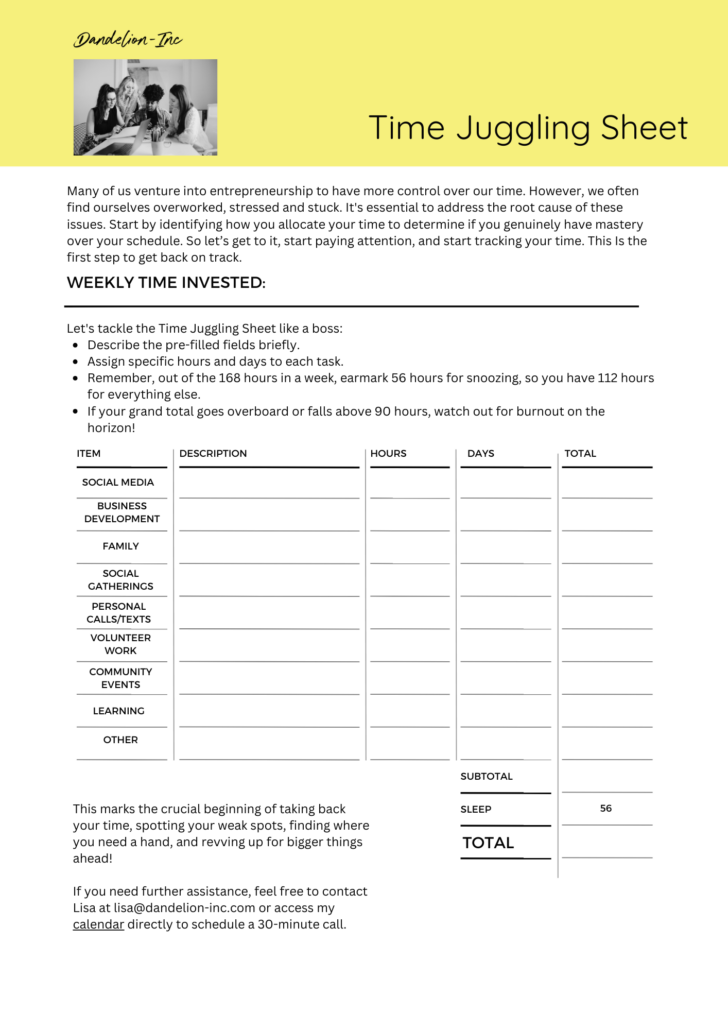 Time Audit Worksheet