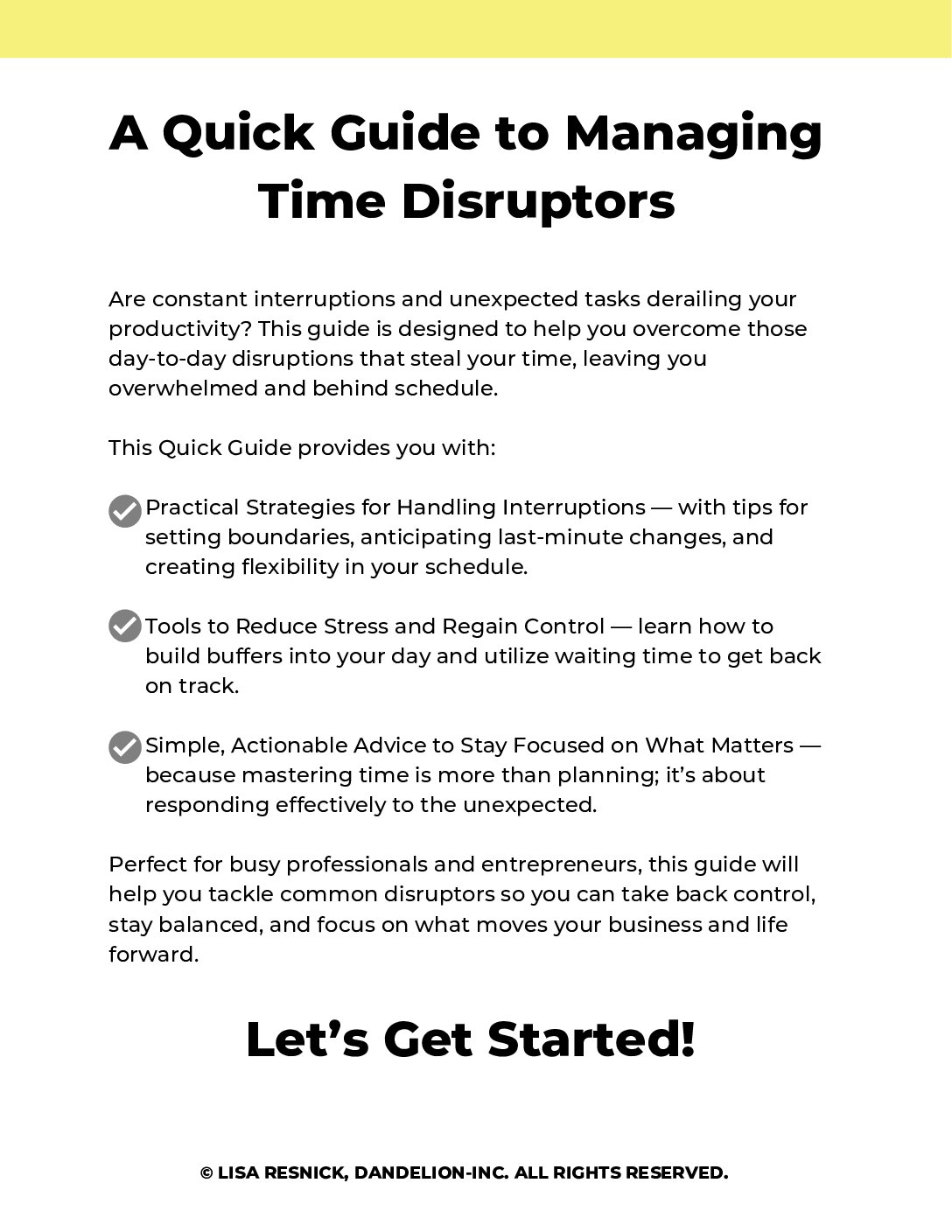 TIme Strategies Guide with Disruptors